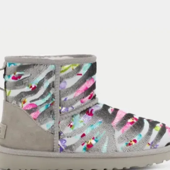 Ugg Classic Mini Tiger Flower Women boots new