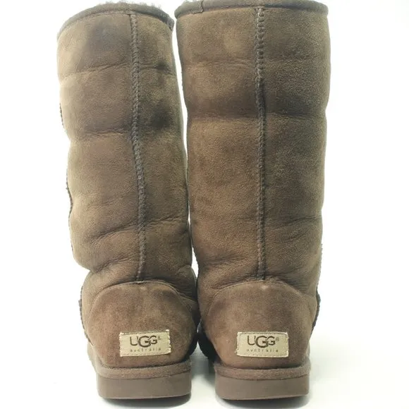 Ugg Classic Tall Brown Sheepskin Winter Boots Size W7