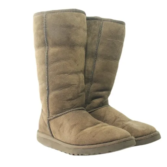 Ugg Classic Tall Brown Sheepskin Winter Boots Size W7