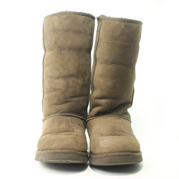 Ugg Classic Tall Brown Sheepskin Winter Boots Size W7