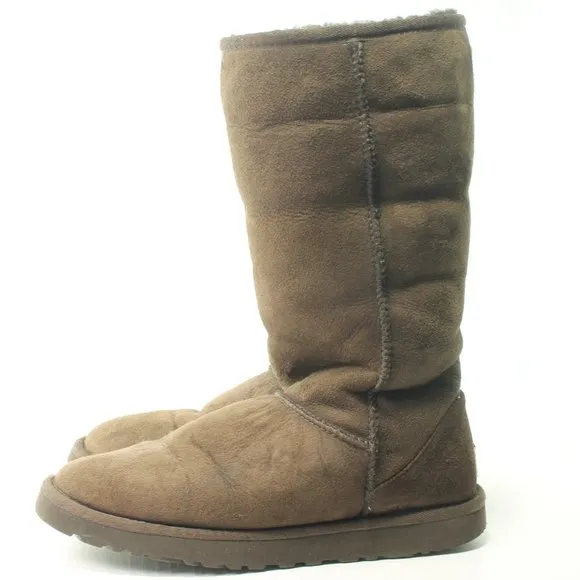 Ugg Classic Tall Brown Sheepskin Winter Boots Size W7