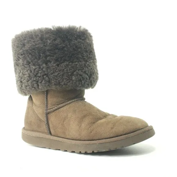 Ugg Classic Tall Brown Sheepskin Winter Boots Size W7