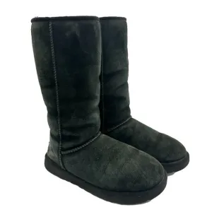 UGG Classic Tall Suede Sheepskin Black Winter Boots