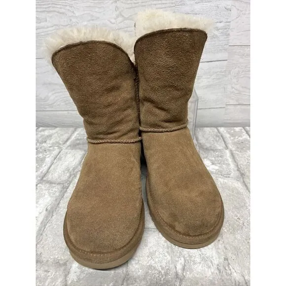 Ugg Constantine Genuine Lamb Shearling Lined‎ Boot Chestnut Size 7 1018629