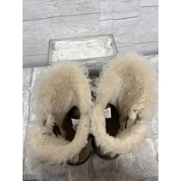 Ugg Constantine Genuine Lamb Shearling Lined‎ Boot Chestnut Size 7 1018629