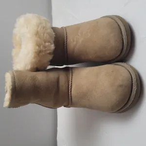 UGG FUR EVA BOOTS  BOOTIES GENUINE SHEEPSKIN TAN, size 4
