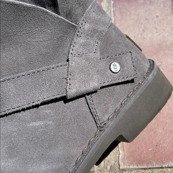 UGG Gray Winter Boots with Plush Lining