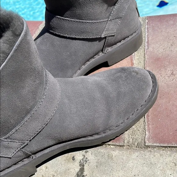 UGG Gray Winter Boots with Plush Lining
