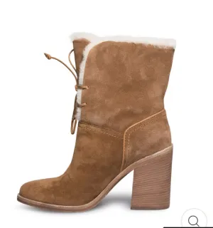 UGG Jerene Boot Womens Size US 9 Suede Shearling Mid Calf Heel