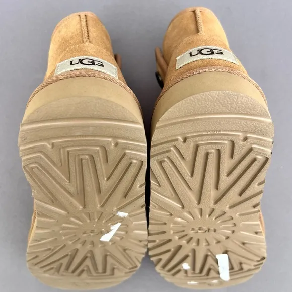 UGG Jona Boot Cognac (Brown) Classic &amp; Comfortable Wool Lined Kids size 1 US