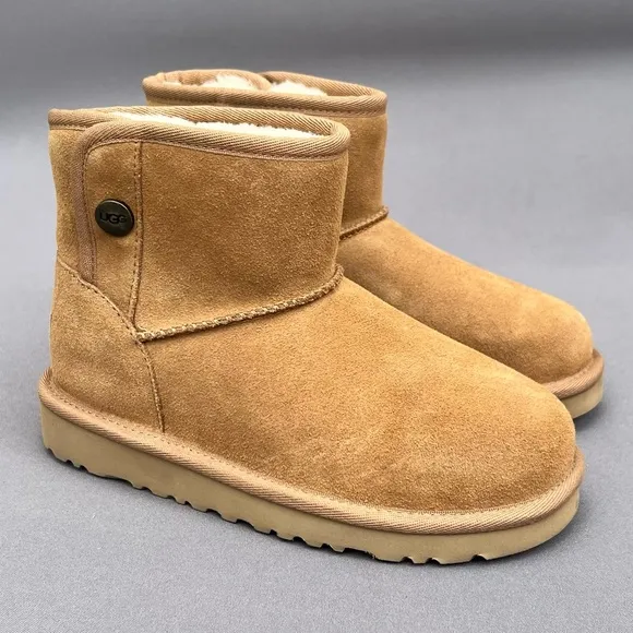 UGG Jona Boot Cognac (Brown) Classic &amp; Comfortable Wool Lined Kids size 1 US