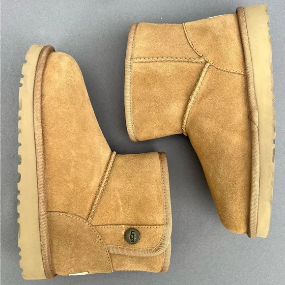 UGG Jona Boot Cognac (Brown) Classic &amp; Comfortable Wool Lined Kids size 1 US