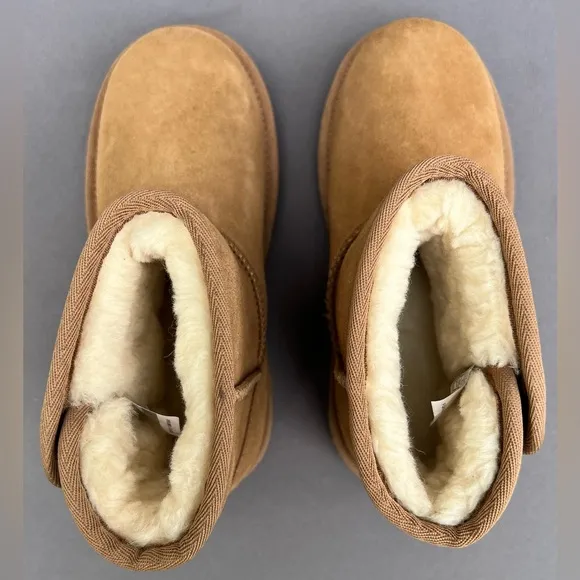 UGG Jona Boot Cognac (Brown) Classic &amp; Comfortable Wool Lined Kids size 1 US