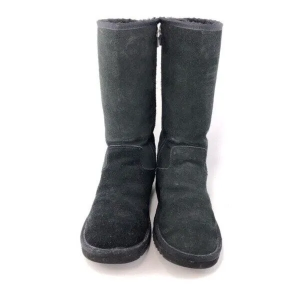 UGG Kenly Sheepskin Zip Tall Winter Boots Kids 5