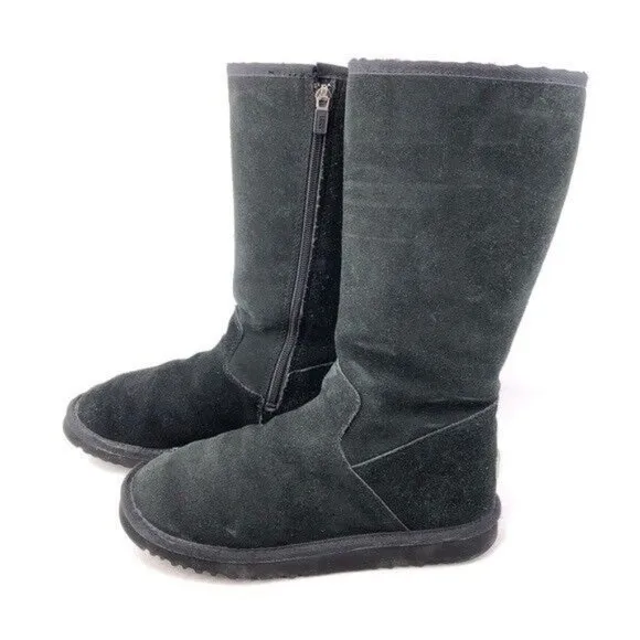 UGG Kenly Sheepskin Zip Tall Winter Boots Kids 5