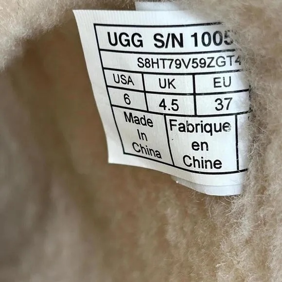UGG Kensington II Boots US 6 Women's Brown Shearling Buckled Straps Winter Boot