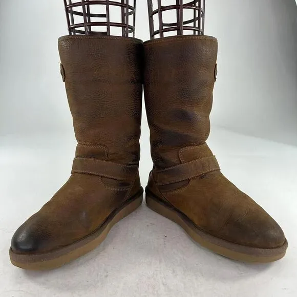 UGG Kensington II Boots US 6 Women's Brown Shearling Buckled Straps Winter Boot