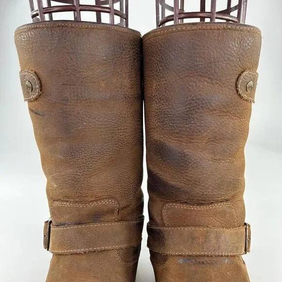 UGG Kensington II Boots US 6 Women's Brown Shearling Buckled Straps Winter Boot