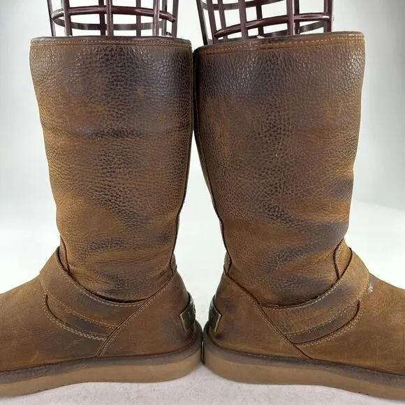 UGG Kensington II Boots US 6 Women's Brown Shearling Buckled Straps Winter Boot
