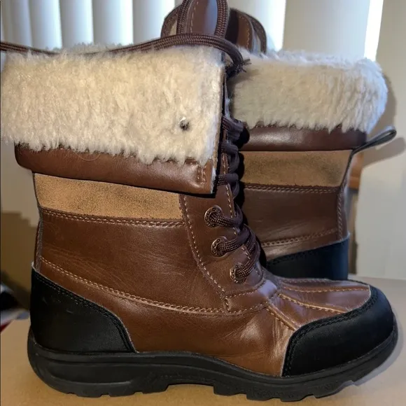 UGG Kids Brown and Black Winter Boots