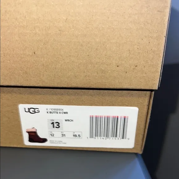 UGG Kids Brown and Black Winter Boots