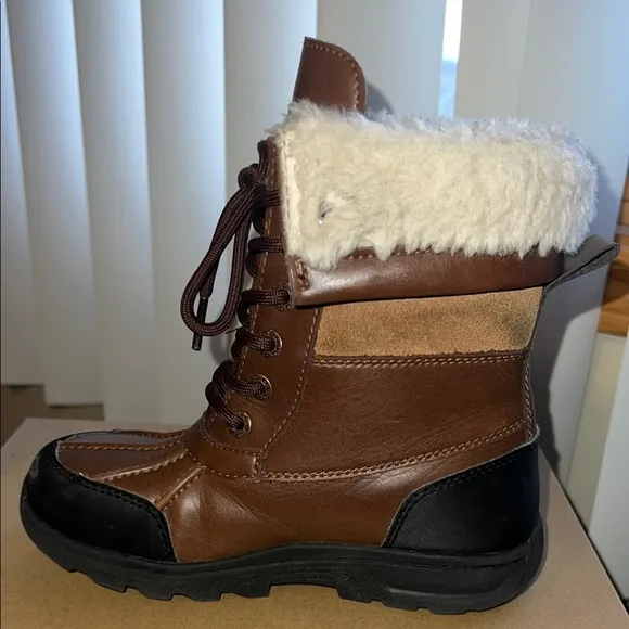 UGG Kids Brown and Black Winter Boots