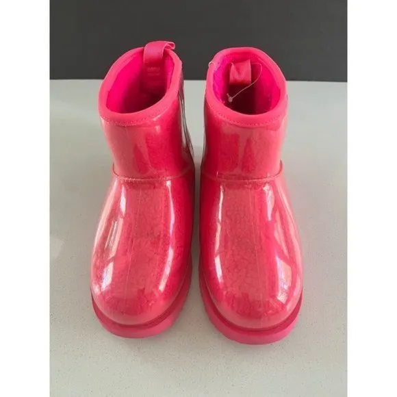 UGG kid's pink Classic short Clear Mini boots size 6/ EUR 38