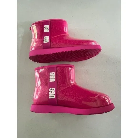 UGG kid's pink Classic short Clear Mini boots size 6/ EUR 38