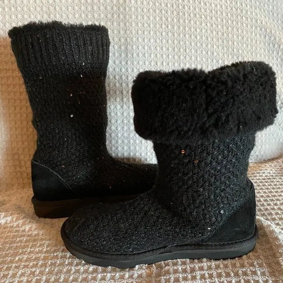 UGG Kids' Sequin Knit Boot  (Size 2-Little Kid)