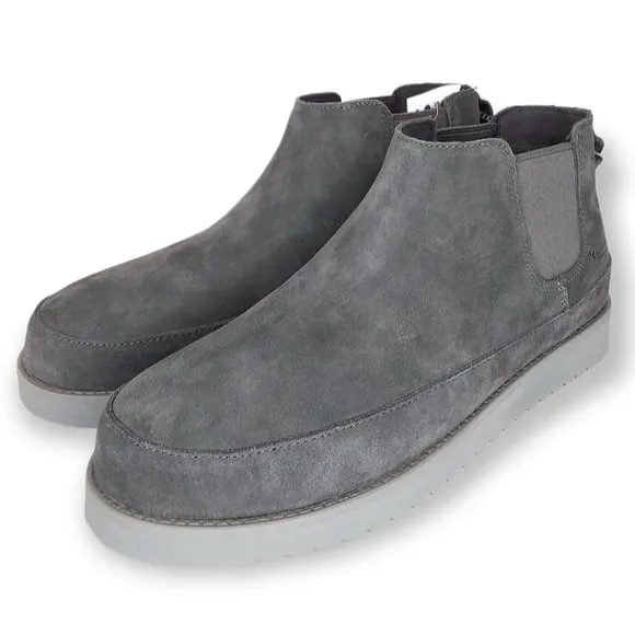 Ugg Koolaburra Easson Ankle Boots Size 10 Gray Suede Faux Fur Lined NWT