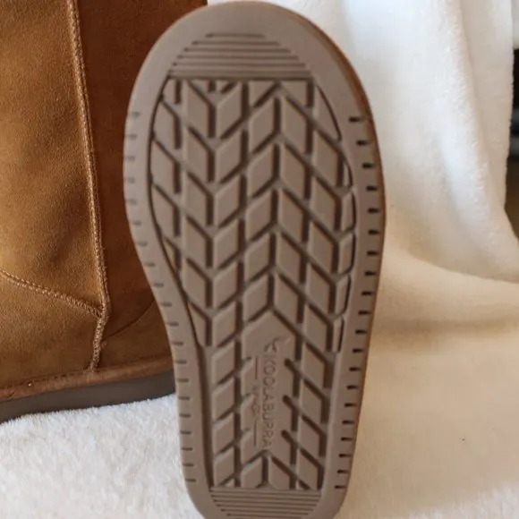 UGG KOOLABURRA GIRLS TALL FUR SUEDE BOOTS CHESTNUT‎ 13