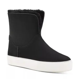 UGG Lynus sneaker boots black 100 suede outer sheep shearling lining sz 5
