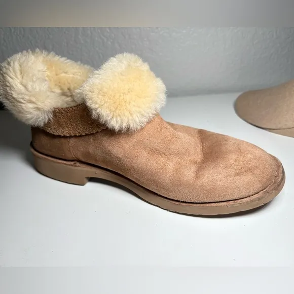 UGG Mckay Chestnut Suede Sheepskin Ankle Boots Booties Size US 8.5 Women