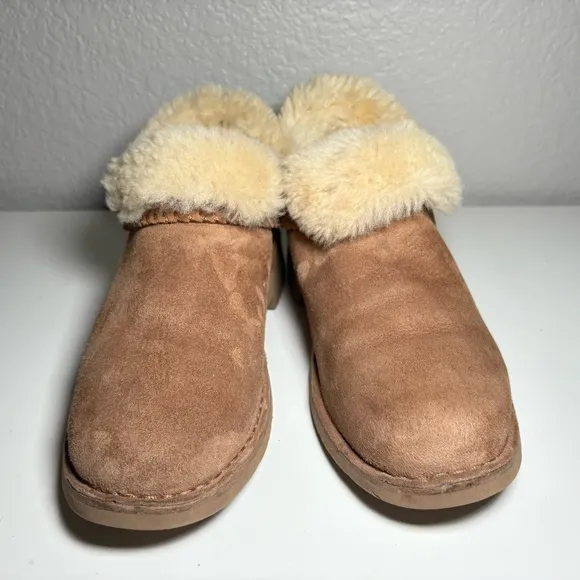 UGG Mckay Chestnut Suede Sheepskin Ankle Boots Booties Size US 8.5 Women