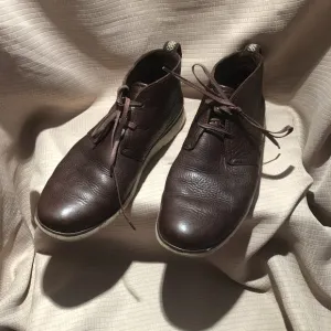 UGG Men Leighton Chocolate Brown Crinkled Leather