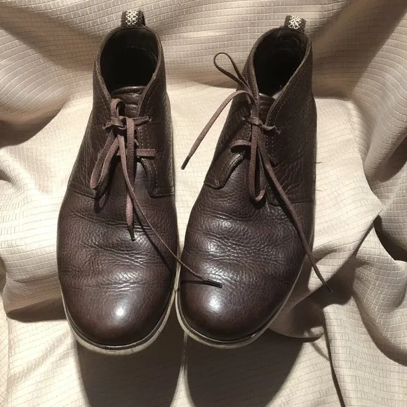 UGG Men Leighton Chocolate Brown Crinkled Leather