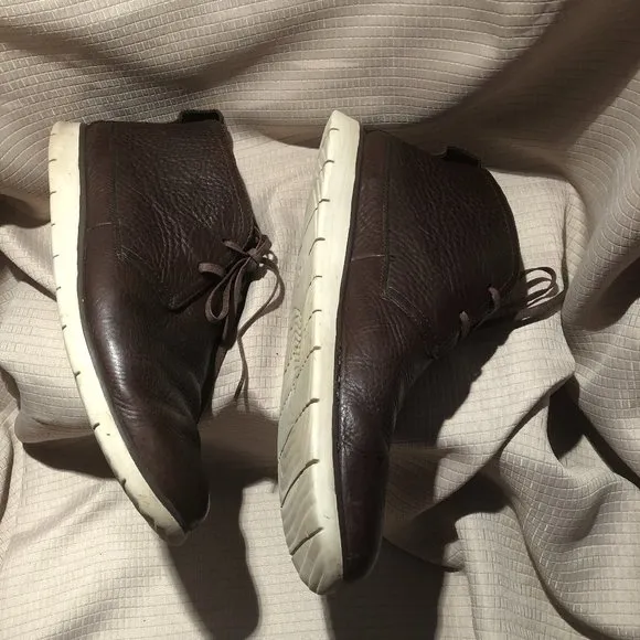 UGG Men Leighton Chocolate Brown Crinkled Leather