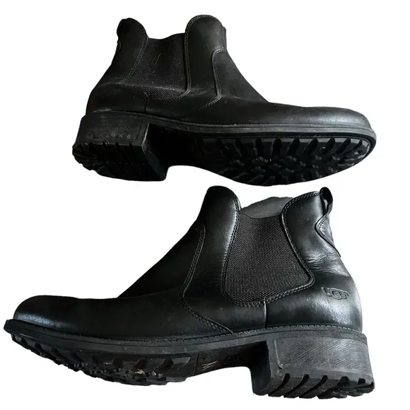 UGG MEN’S BILTMORE CHELSEA LEATHER WATERPROOF BOOTS, SIZE 12M.- NEW $125