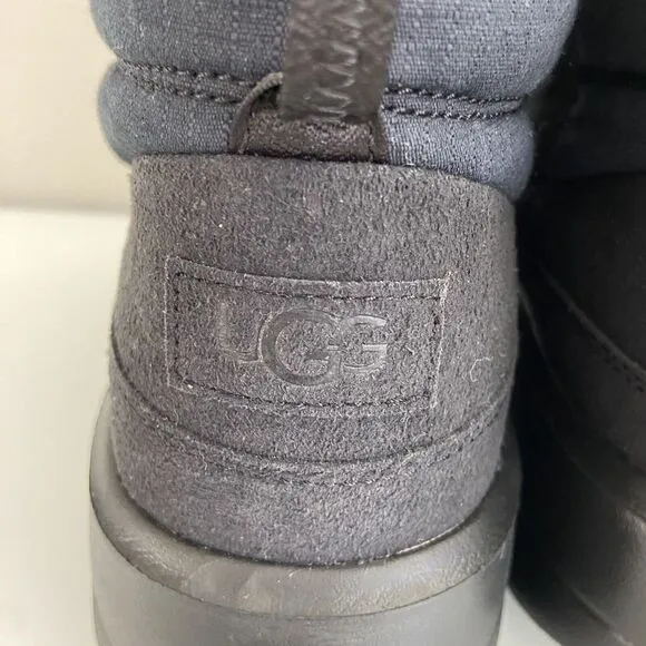 UGG‎ Men's Size 10 MAXXER MINI Black Shearling &amp; 3M Thinsulate Winter Boots NWOB