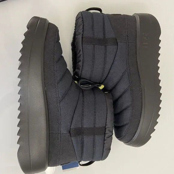 UGG‎ Men's Size 10 MAXXER MINI Black Shearling &amp; 3M Thinsulate Winter Boots NWOB