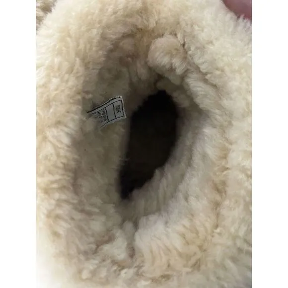UGG METRO TAS FUR CUFF BOOTS ESPRESSO WOMENS 7 Amazing Condition!