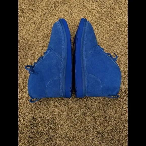 UGG NEUMEL BLUE SUEDE/WOOL CHUKKA ANKLE BOOTS US 6/EUR 38