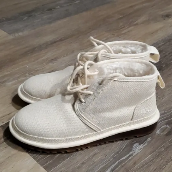UGG Neumel Natural Women's Canvas Chukka Boots White