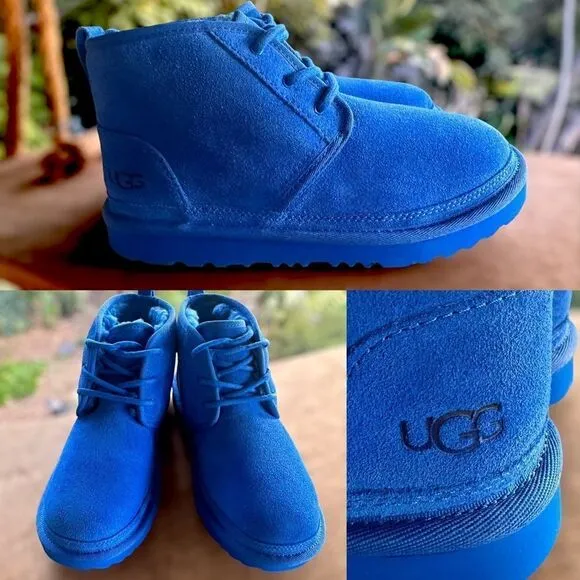 🔥🔥UGG NEUMEL SUEDE SHEARLING LINED CHUKKA ANKLE BOOTS MEN YOUTH 5 WOMEN  7