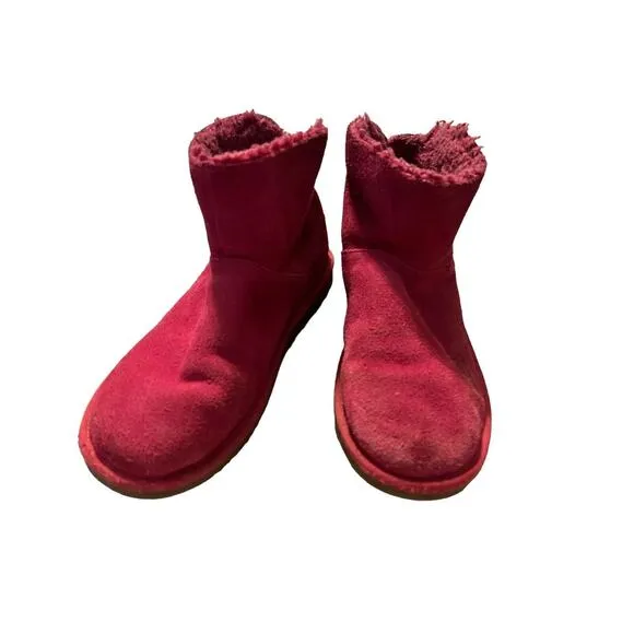 UGG Pink Winter Snow Boots Koolaburra Koola Star Mini Glittery Stars Girl’s SZ 4
