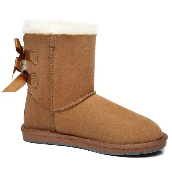 UGG- Premium Double Bow- Chestnut- Size 10