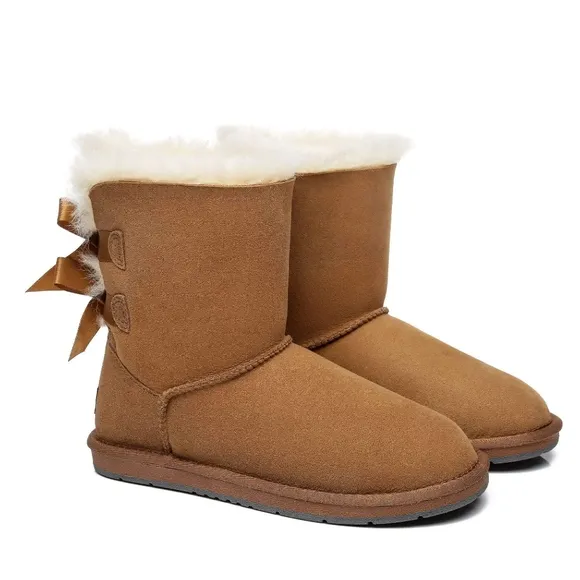 UGG- Premium Double Bow- Chestnut- Size 10