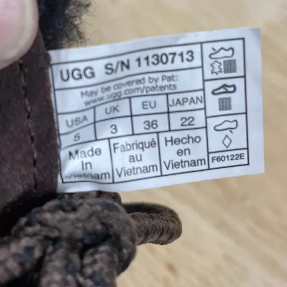 UGG Romely Heritage Lace Burnt Cedar Brown Women's Boots Size 5 NWOB