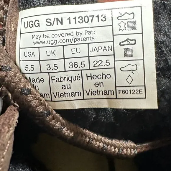 UGG Romely Heritage Lace Burnt Cedar Brown Women's Boots Size 5.5 NWOB