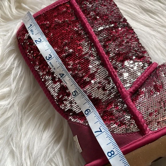 UGG Sequined Boots Silver/Fuchsia 6